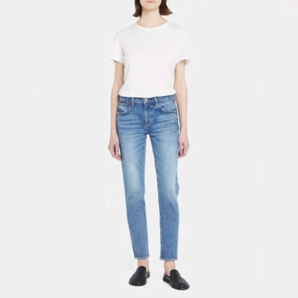 Moussy Vintage Womens Beechwood Blue Mid Rise Faded Denim Skinny Jeans NWT *005